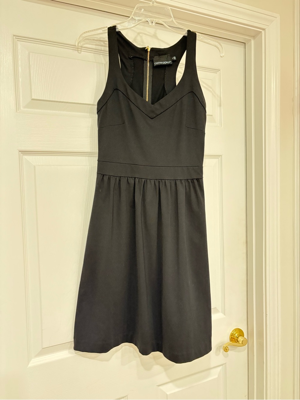 Cynthia Rowley black racerback dress